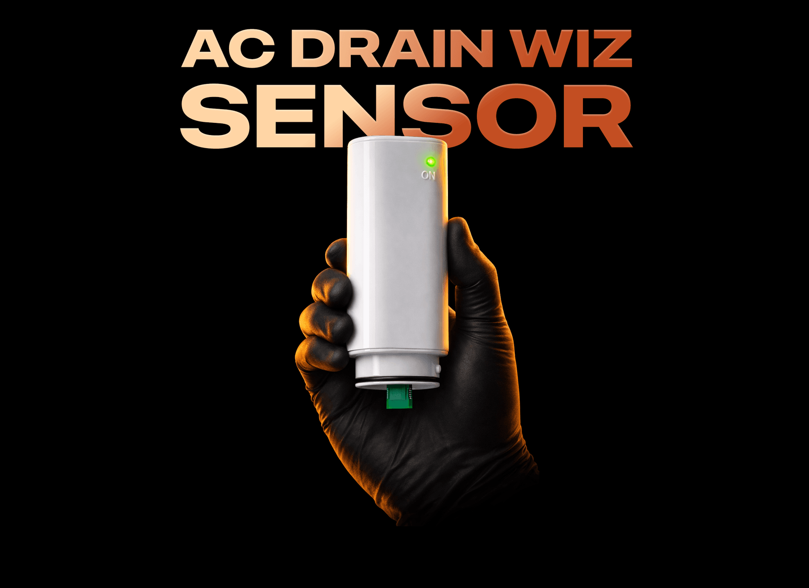 AC Drain Wiz Standard Sensor Switch and WiFi Sensor Switch providing overflow protection on a condensate drain line